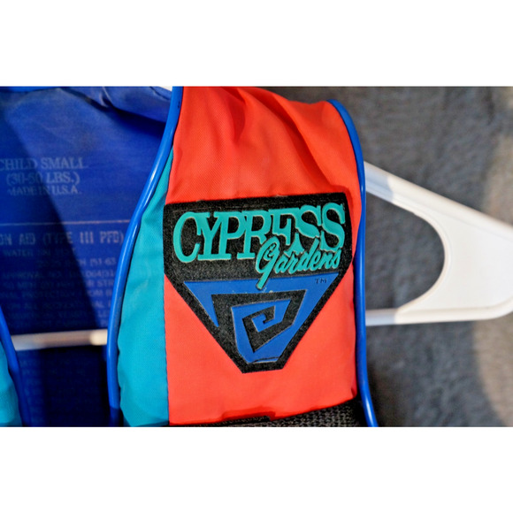 Cypress Gardens Type III Life Vest Child Small 30–50 lbs Retro Neon USA - Picture 4 of 9